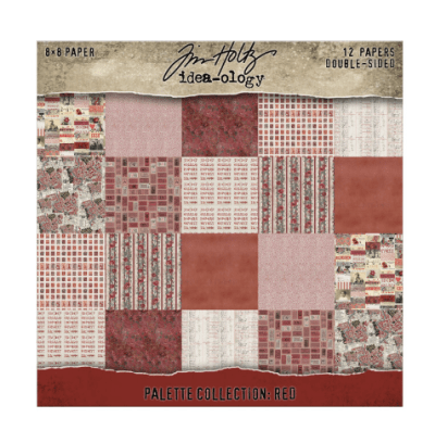 Tim Holtz Idea Ology Paper pack 8x8 - Red