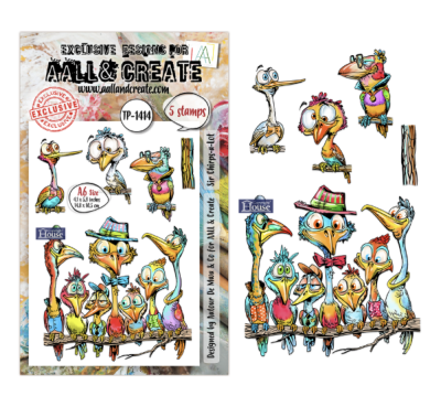 Aall And Create A6 Stamp Set Pun & Paws - Sir Chirps-a-Lot