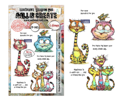 Aall And Create A6 Stamp Set Pun & Paws - Just Meowmories
