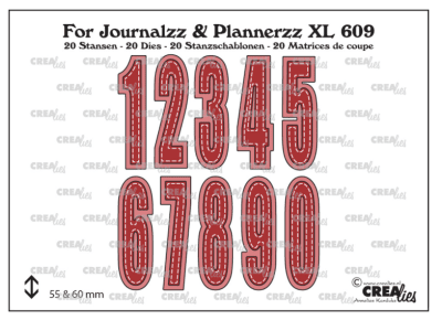 Crealies Dies - No. 3 Numbers XL w/ Shadow 
