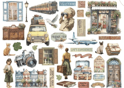 Stamperia Die Cuts - Art of Travelling