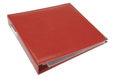 We R Classic Leather D-Ring Album - Real Red