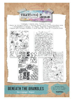 TEXT(ures) Decoupage Paper - Beneath the Brambles