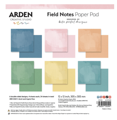 Arden Creative Studio 12x12 Paper Pad - Field Notes Solids