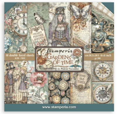 Stamperia 8x8 Paper Pack - Gardens of Time 