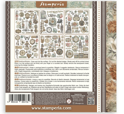 Stamperia Rub-On - Gardens of Time