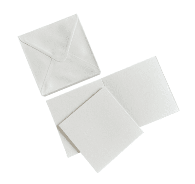 HobbyGros 6x6inch 15,2x15,2cm Card/Envelopes - Snow White