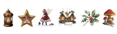 Studio Light Transparent Stickers on Roll - Fairy Christmas