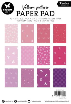 Studio Light Vellum paper pad - Spring Pink