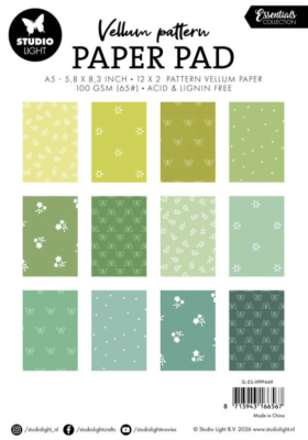 Studio Light Vellum paper pad - Spring Green