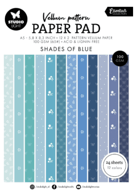 Studio Light Vellum paper pad - Spring Blue