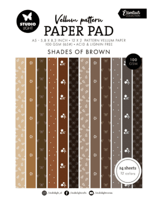 Studio Light Vellum paper pad - Shades of Brown
