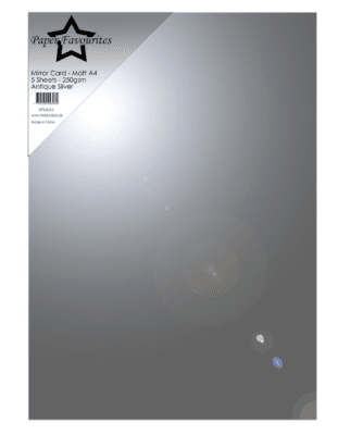  Paper Favourites Mirror Card Mat - Antique Silver