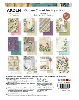 Arden Creative Studio 6x8 Paper Pad - Garden Chronicles by Katie Per
