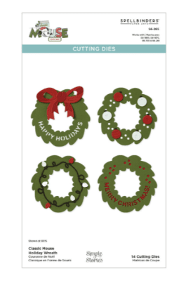 Spellbinders Dies - Classic Mouse Holiday Wreath