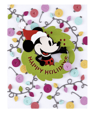Spellbinders Dies - Classic Mouse Holiday Wreath