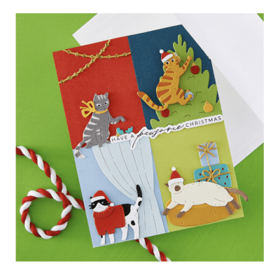 Spellbinders Dies - Yana´s Christmas Cats Etched Dies