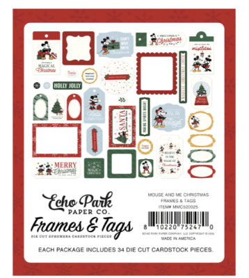 Echo Park Frames & Tags - Mouse And Me Christmas