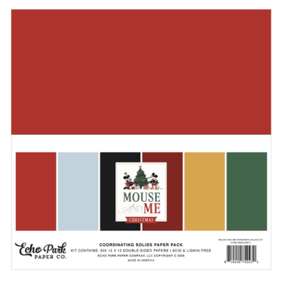 Echo Park 12x12 Paper Pack - Mouse And Me Christmas Solids 
