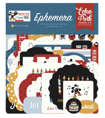 Echo Park Ephemera - Mouse And Me Birthday