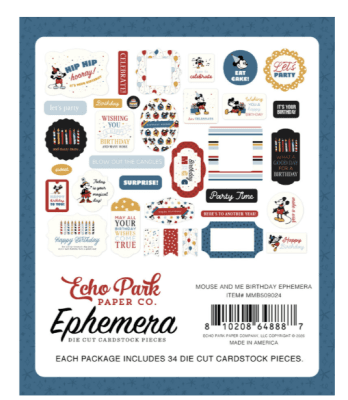 Echo Park Ephemera - Mouse And Me Birthday