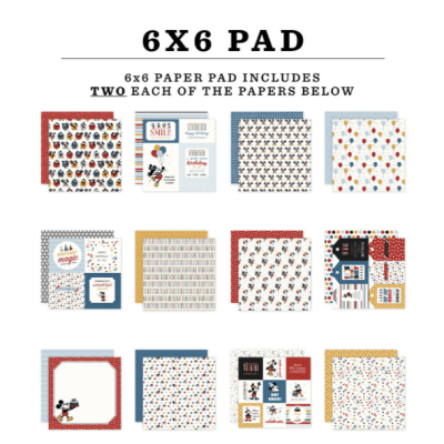 Echo Park 6x6 Paper Pad - Mouse And Me Birthday