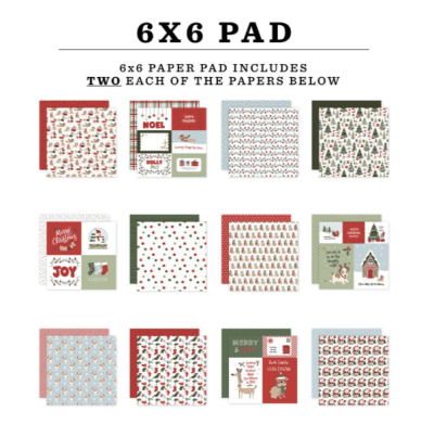 Echo Park 6x6 Paper Pad - Here Comes Santa Paws