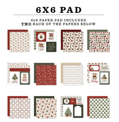 Carta Bella 6x6 Paper Pad - Have A Beary Christmas