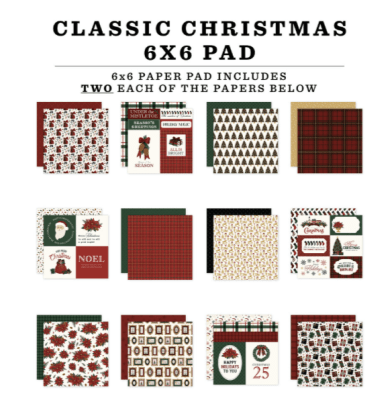 Carta Bella 6x6 Paper Pad - Classic Christmas 