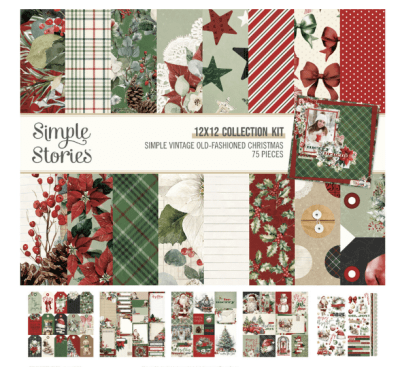 Simple Stories 12x12 Collection Kit -Simple Vintage Old-Fashioned Christmas