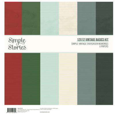 Simple Stories Basics Kit - Vintage Evergreen Memories