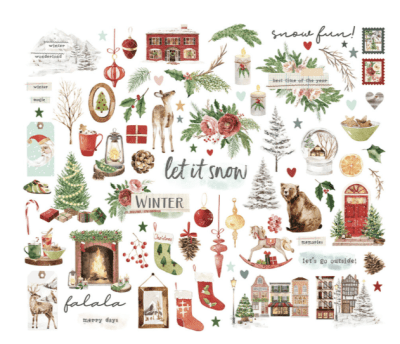 Simple Stories Bits & Pieces - Vintage Evergreen Memories