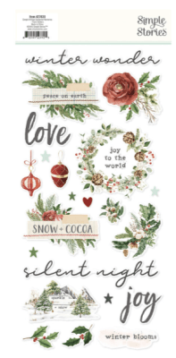 Simple Stories Foam Stickers - Vintage Evergreen Memories