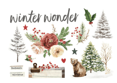 Simple Stories Simple Pages Pieces - Vintage Evergreen Memories