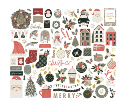 Simple Stories Bits & Pieces - Mistletoe & Holly 