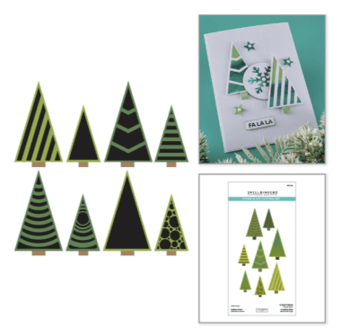 Spellbinders Stamp & Die Set - Snowflake Kisses Infinity Trees 