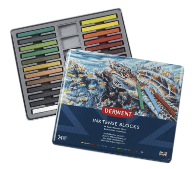 Derwent Inktense Block Tin of 24 Blocks