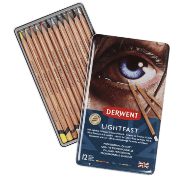 Derwent Lightfast Pencil Tin of 12 Pencils