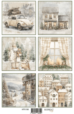 Reprint Papper A4 Klippark - Cozy Christmas Tags 2