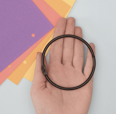Book Binding Rings 75mm Black 6pcs