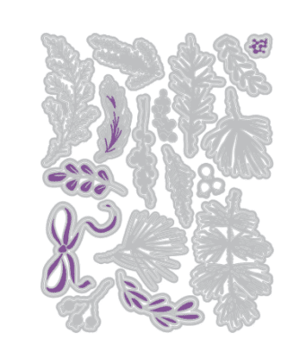 Sizzix Clear Stamp Set & Framelits Dies - Winter Greenery 