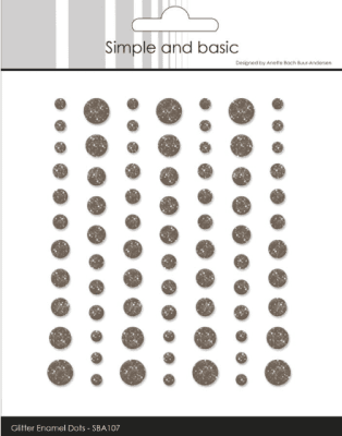 Simple and Basic Glitter Enamel Dots - Coffee