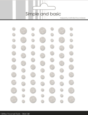 Simple and Basic Glitter Enamel Dots - Beige