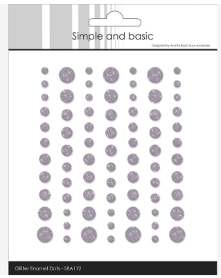 Simple and Basic Glitter Enamel Dots - Heather 