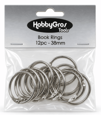 HobbyGros Book rings 38mm - Silver