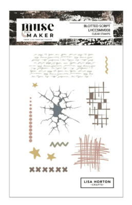 Lisa Horton Muse & Maker Clear Stamp - Blotted Script 