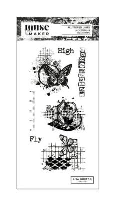 Lisa Horton Muse & Maker Clear Stamp - Fluttered Lines