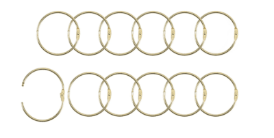 Book Binding Rings 50mm Gold 