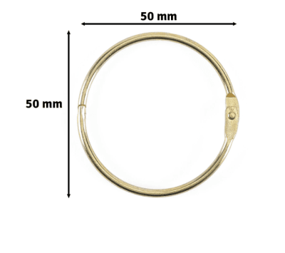 Book Binding Rings 50mm Gold 