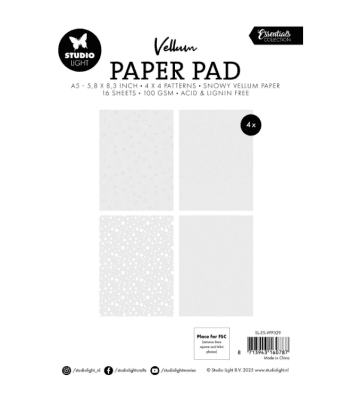 Studio Light Vellum Paper Pad Snowflakes
